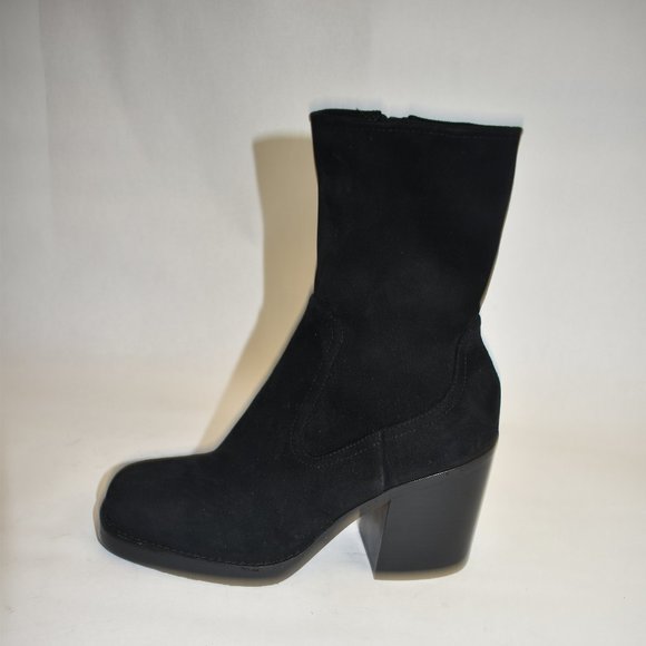 Jeffrey Campbell Maxen 2 Platform Boot Size 9 Black Stretch Suede - Picture 5 of 9